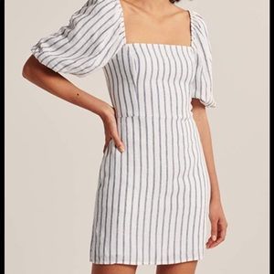 NWT A&F striped linen mini dress